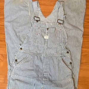 Vintage Big Mac striped carpenter overalls